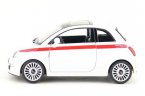 White 1:36 Scale Kids Diecast Fiat 500 Car Toy