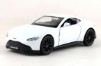 White / Green Kids 1:36 Scale Diecast Aston Matin Vantage Toy