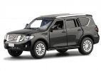 1:32 Scale Black / White / Silver Diecast Nissan Patrol SUV Toy