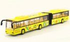 Kids Red / Yellow / Blue Diecast Articulated Bus Toy