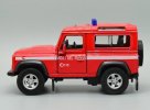 Red / White 1:36 Scale Welly Diecast Land Rover Defender Toy