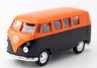 Kids Orange-Black Welly 1:36 Scale Diecast 1963 VW T1 Bus Toy