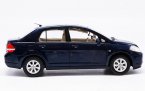 1:18 Scale Deep Blue Diecast Nissan Tiida Model