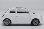 White 1:43 Scale Diecast Fiat 500 Model