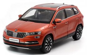 Orange / White / Brown 1:18 Diecast Skoda Karoq SUV Model