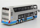 Silver 1:64 Scale NO.137 Diecast Ankai Double Decker Bus Model