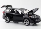 1:32 Scale Kids Black / White Diecast Toyota Highlander SUV Toy