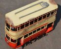 Red Handmade Medium Scale Tinplate Manchester Tramcar Model