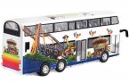 1:32 White Kids Amusement Park Diecast Double Decker Bus Toy