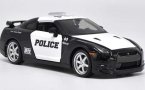 Black 1:24 Scale Maisto Police Diecast Nissan GT-R Model