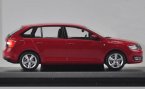 Blue / Red 1:43 Scale Diecast Skoda Rapid Spaceback Model