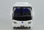 White 1:36 Scale Diecast BYD C9 Pure Electric Bus Model