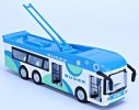 Red / Green / Blue Kids Diecast Trolley Bus Toy