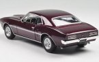Silver /Wine Red 1:24 Welly Diecast 1967 Pontiac Firebird Model