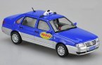 1:43 Scale Blue Diecast VW Santana Vista ShangHai Taxi Model