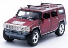 Kids 1:32 Scale Red / Yellow / Black Diecast Hummer H2 Toy