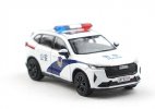 1:64 Scale White Police Diecast 2021 Haval H6 SUV Model