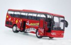 Pull-Back Function Kids Red / Blue /Yellow Die-Cast Tour Bus Toy