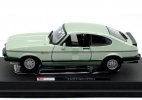 1:24 Scale Light Green Bburago Diecast 1982 Ford Capri Model