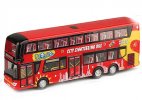 1:42 Scale Red Sightseeing Kids Diecast Double Decker Bus Toy