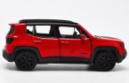 Red 1:36 Scale Welly Diecast Jeep Renegade Trailhawk Toy