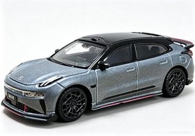 1:64 Scale Bburago Silver / Gray Diecast 2023 Zeekr 001 FR Model