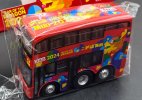 Mini Scale Red KMB Plastic MAN Double Decker Bus Model