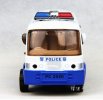 1:50 Scale Kids Pull-back Function White-Blue Police Bus Toy