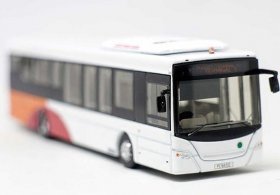 1:110 White Diecast Scania K230UB Airport Shuttle Bus Model