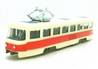 Red / Blue Pull-back Function Kids Diecast Tram Toy