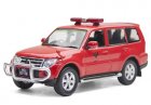 Red 1:43 Scale Macau Fire Dept. Diecast Mitsubishi Pajero Model