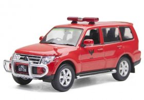 Red 1:43 Scale Macau Fire Dept. Diecast Mitsubishi Pajero Model