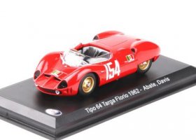 Red 1:43 Scale Diecast 1962 Maserati Tipo 64 Targa Florio Model