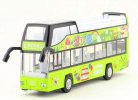 Kids Green Birthday Party Diecast Double Decker Bus Toy