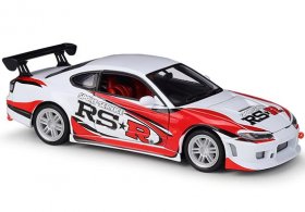 Red-White 1:24 Welly Diecast Nissan Silvia S15 RS-R Car Model