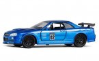 Silver /Blue /White Jada 1:32 Kids Diecast Nissan GT-R R34 Toy