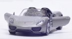 Gray 1:36 Scale Welly Kids Diecast Porsche 918 Spyder Toy