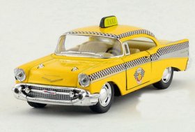 Yellow 1:40 Scale Kids Diecast 1957 Chevrolet Taxi Toy