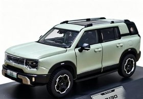 1:43 Scale Green / Gray Diecast 2024 Beijing BJ30 SUV Model