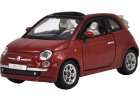 Red / White 1:24 Scale Bburago Diecast Fiat 500 Model
