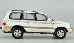 1:18 White / Green Diecast Toyota Land Cruiser LC100 Model