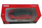 Black / Red 1:43 Scale Rastar Diecast BMW I8 Model