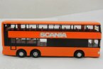 1:64 Purple /Green /Orange Diecast Scania Double Decker Bus Toy