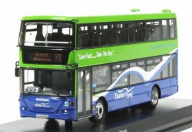 Green 1:76 Scale CMNL Diecast Scania Double Decker Bus Model