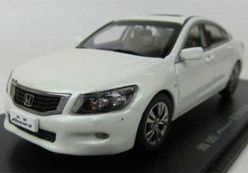 1:43 Scale White Diecast 2010 Honda Accord Car Model