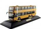 Yellow / Red 1:42 Scale Diecast WUZHOULONG Double-Deck Bus