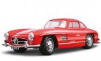 Red /Silver 1:18 Bburago Diecast 1954 Mercedes Benz 300SL Model