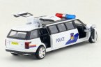 Long Size Kids White Diecast Land Rover Range Rover Police Toy