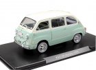 White-Blue 1:24 Whitebox Diecast 1960 Fiat 600 Multipla Model