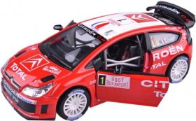 Red 1:32 Scale Bburago NO.1 Diecast 2007 Citroen C4 WRC Model